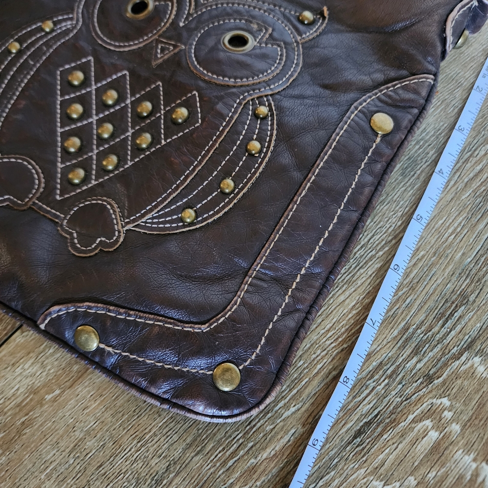 Brown Owl Embossed Crossbody Bag - Picture 6 of 6